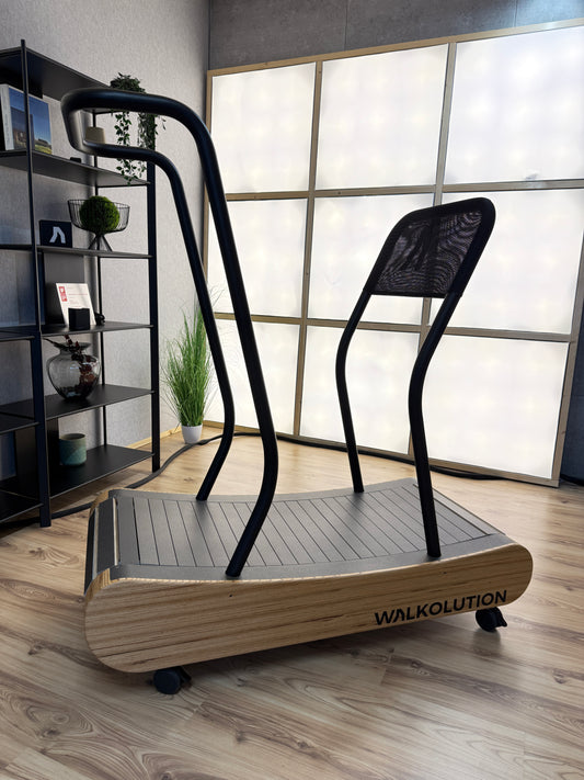 Walkolution 1 + (Model 2024) - Standard Slats + Lean Stool Attachment + Desk Attachment