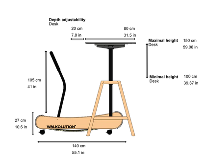 MTD800R ÄRA (Treadmill with free desk)