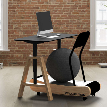 Wooden treadmill, manual treadmill, walking treadmill, treadmill desk, height adjustable desk with sitting ball