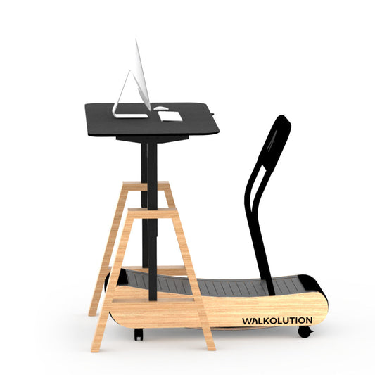 Wooden treadmill, manual treadmill, walking treadmill, treadmill desk, height adjustable desk WALKOLUTION 